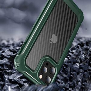 PTUONIU Heavy Duty Case Compatible with iPhone 12 Pro Max 6.7 inch Case 2020, [Scratch-Resistant] [Military Grade Protection] Hard PC + Flexible TPU Frame, for iPhone 12 Pro Max, Midnight Green