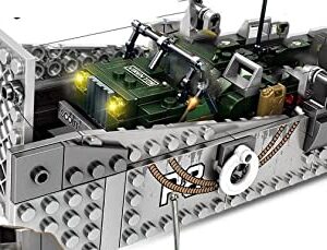 General Jim's WW2 Military Landing Craft Brick Building Toy Set Comes with Vehicle Building Blocks World War 2 Model Set for Teens and Adults