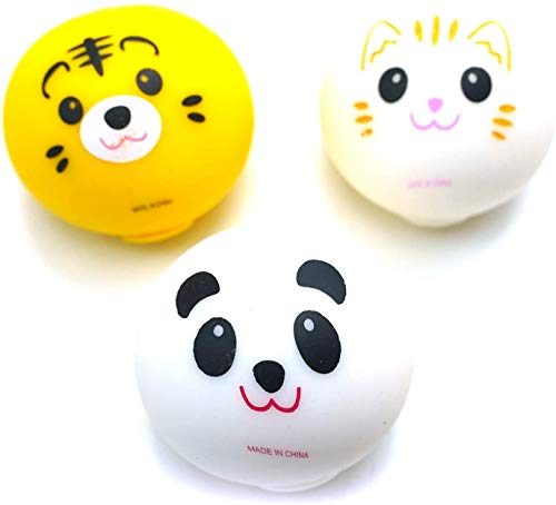 Gosu Toys Stress Dough Friends Soft Stress Balls Stretchy Dough Ball! (3 Pack (Tiger Ball, Panda Ball, Cat Ball))