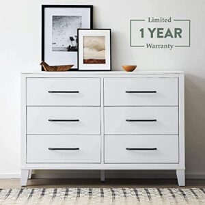 Edenbrook Bedroom-Six Drawer-Modern Design-Easy Assembly, White Dresser