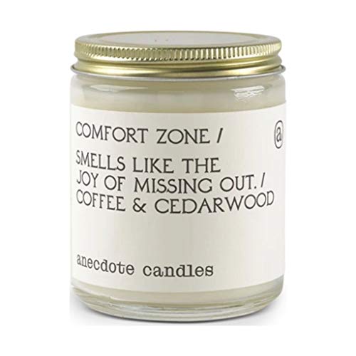 Anecdote Candles – Comfort Zone Glass Jar Candle – Coffee and Cedarwood – Coconut Soy Wax – Non Toxic Scented Candle – Made in USA – Luxury Candles for Home – 7.8 Ounces