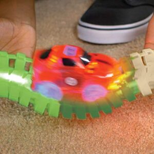 Ontel Magic Tracks Dino Chomp Glow in The Dark Racetrack Set with 9 Feet of Speedway