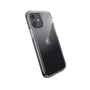 speck products presidio perfect-clear iphone 12 mini case, clear/clear