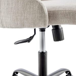 Modway Designate Swivel Upholstered Office Chair, Black Beige