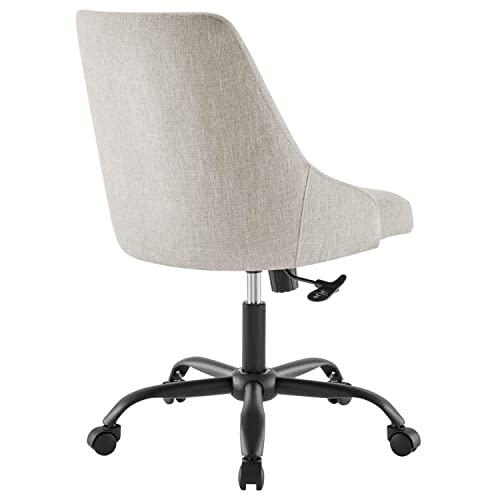 Modway Designate Swivel Upholstered Office Chair, Black Beige