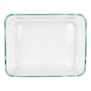 Pyrex 7211 6 cup Rectangle Clear Glass Food Storage Dish Made in the USA - 4 Pack