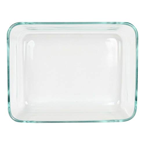 Pyrex 7211 6 cup Rectangle Clear Glass Food Storage Dish Made in the USA - 4 Pack