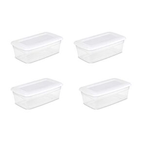 sterilite 6-quart storage bin shoe box - clear (4)