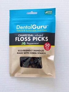 charcoal infused floss picks
