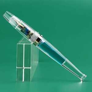 Lanxivi Majohn S5 Fountain Pen Extra Fine Nib +Two Additional Nibs (Wide and Bent) Clear Transparent Acrylic Eyedropper Filling