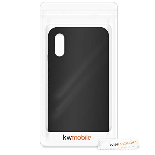 kwmobile Case Compatible with Xiaomi Redmi 9A / 9AT Case - Soft Slim Protective TPU Silicone Cover - Black Matte