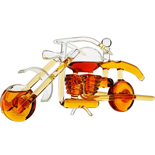 Unique Motorcycle Gift Decanter Wine & Whiskey Elegant Motorbike, Biker Themed, 750ml The Wine Savant - Intricate Details, Bourbon, Scotch or Liquor, Harley Gifts, Decorative Sport Bike Gifts