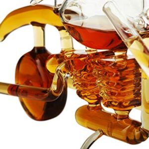 Unique Motorcycle Gift Decanter Wine & Whiskey Elegant Motorbike, Biker Themed, 750ml The Wine Savant - Intricate Details, Bourbon, Scotch or Liquor, Harley Gifts, Decorative Sport Bike Gifts