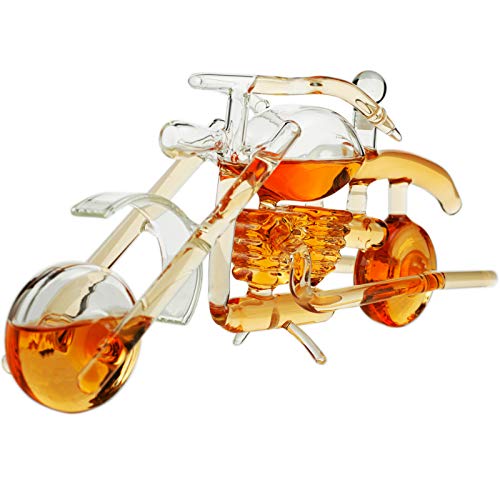 Unique Motorcycle Gift Decanter Wine & Whiskey Elegant Motorbike, Biker Themed, 750ml The Wine Savant - Intricate Details, Bourbon, Scotch or Liquor, Harley Gifts, Decorative Sport Bike Gifts