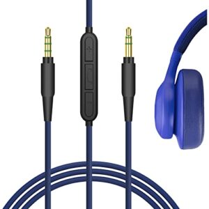 geekria quickfit audio cable with mic compatible with sony wh-1000xm5 1000xm4 xb910n xb900n cable, 3.5mm aux replacement stereo cord with inline microphone and volume control (4 ft/1.2 m)