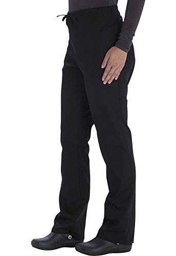 Vital Threads Men and Women Scrubs Set V-Neck Top & Drawstring Pant, VT526C, M, Black