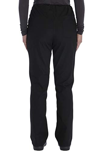 Vital Threads Men and Women Scrubs Set V-Neck Top & Drawstring Pant, VT526C, M, Black