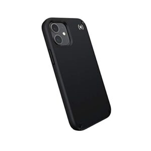 speck products presidio2 pro iphone 12 mini case, black/black/white