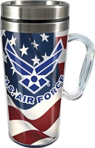 spoontiques - insulated travel mugs - acrylic and stainless steel drink cup - air force