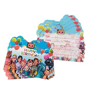 dicite goinaoz 20 pcs cocomel invitation cards, cocomel themed party supplies, birthday party supplies.