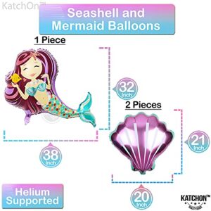 KatchOn, Mermaid 5th Birthday Decorations Girl - Pack 8 | Mermaid Birthday Decorations for Girls 5 | Mermaid Birthday Party Supplies | Mermaid Balloons 5, Little Mermaid Party Decorations 5 Year Old