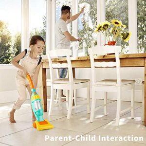 Toy Vacuum Cleaner for Kids, Electric Kids Play Vacuum with Lights, Realistic Sounds & Whirling Stars, Pretend Role-Play House Cleaning Vacuum Cleaner Toys Set for Children Girls Boys Toy