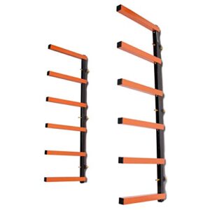 HECASA Wall-Mounted Lumber Storage Rack 6 Level 600Lb Wood Organizer Rack (1 PACK)