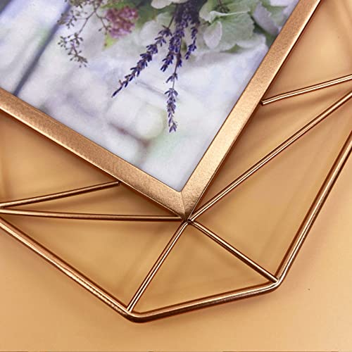 QUTREY Picture Frame 5x7 Set of 2, Metal Photo Frames 5 by 7 for Tabletop Display or Wall Mounting Decor