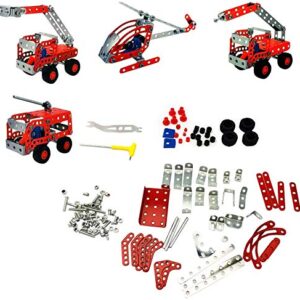 Sania Store - 4-in-1 Building Toy kit , DIY Metal Assembly City Rescue Series – A Building Toy Kit, DIY Construction Toys | Easy to Build and Safe to Play, Stem Toy, Educational Toy