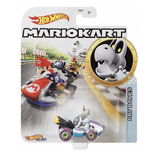 Hot Wheels Mario Kart Dry Bones with Standard Kart Racer