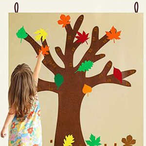 GEZICHTA Classroom Tree, Felt Fall Tree Board, Bulletin Board for Kids Classroom Multifunction Home Thanksgiving Activity