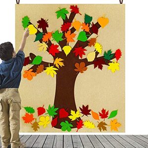 GEZICHTA Classroom Tree, Felt Fall Tree Board, Bulletin Board for Kids Classroom Multifunction Home Thanksgiving Activity