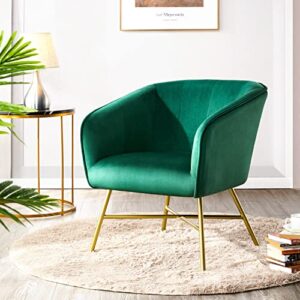 Yaheetech Dining Room Chair, Comfy Side Chair Curved Back Sturdy Legs for Dining Room/Office/Chicken/Waiting Room, Green