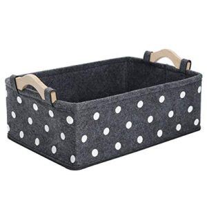 oubra small baskets for shelves felt fabric storage baskets for closet decorative collapsible baskets for organizing clothes, toys, books, empty gift basket