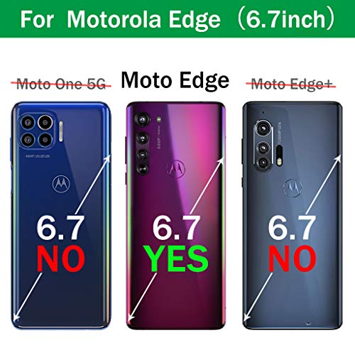 Dzxouui for Moto Edge 5G Case, Moto Edge Case 2020 Heavy Duty 2 in 1 Shockproof Bumper Back Clear TPU Cover Phone Cases for Motorola Moto Edge 5G 6.7 inch 2020 (XK-Black)