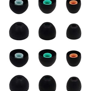 ALXCD Eartips Compatible with Sony in-Ear Headset, S/M/L 6 Pairs Soft Silicone Ear Tips, Compatible with Sony in-Ear Headphones MDR-XB50AP WF-1000XM3 XBA-H1 WF-XB700 WF-SP800N, etc. SML 6 Pairs Black
