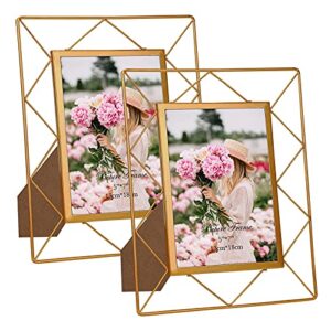 spepla 5x7 metal picture frames for tabletop or wall mounting display, 2 pack 7 x 5 photo frame