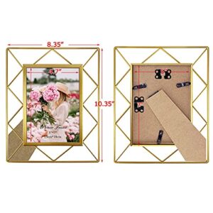 SPEPLA 5x7 Metal Picture Frames for Tabletop or Wall Mounting Display, 2 Pack 7 x 5 Photo Frame