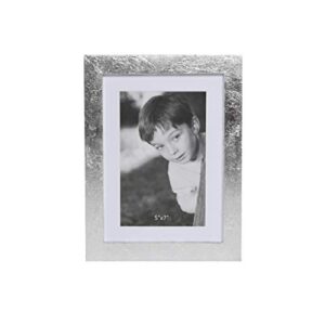 mang 5x7 photo picture frame with mat for wall or tabletop display,sliver
