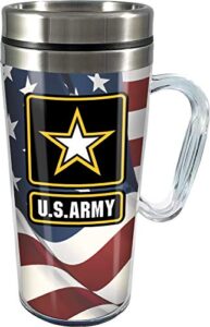 spoontiques - insulated travel mugs - acrylic and stainless steel drink cup - army