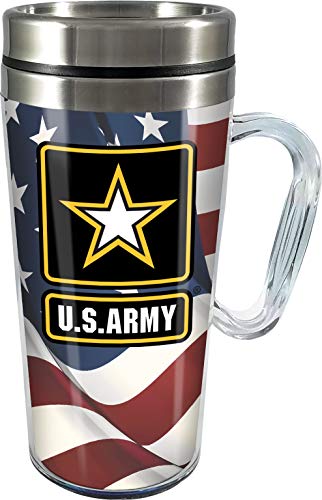 Spoontiques - Insulated Travel Mugs - Acrylic and Stainless Steel Drink Cup - Army