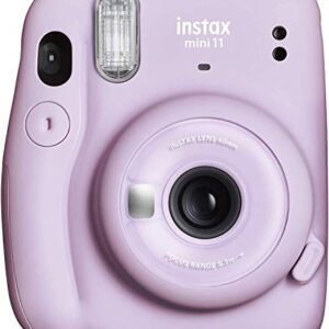 Fujifilm Instax Mini 11 Instant Camera + Fuji Instax Film 40 Shots + Protective Case + Magnetic Frames + Album, Frames Design Kit (Lilac Purple)