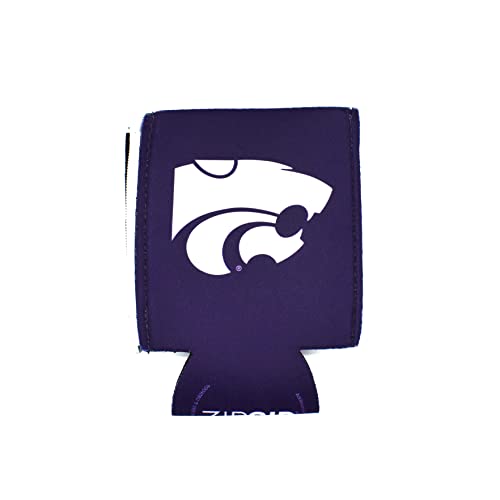 ZipSip Kansas State University Wildcat Adjustable Koozies All in 1 - Reusable Can Cooler Insulated - Beer Coozies for Bottles, Cans and Slim Cans - Iced Coffee Sleeve - Neoprene Sleeve (Purple)