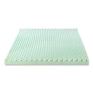 Best Price Mattress 4 Inch Egg Crate Memory Foam Mattress Topper with Calming Aloe Infusion, CertiPUR-US Certified, Full, Green