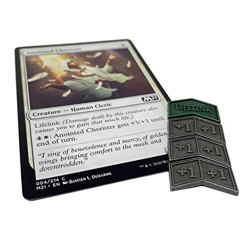 Citadel Black MTG Keyword Counters Set of 24 Metal Tokens - with Velvet Drawstring Pouch, Antique Metal Finish Tokens, Magic: The Gathering, New 2022 Update