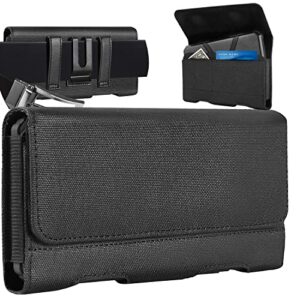 mopaclle phone holster for iphone 14 pro max/ 14 plus /13 pro max/12 pro max/xs max /11 pro max/ 7 plus 8 plus 6 plus nylon cell phone pouch belt clip holder case (fits phone with otterbox case)