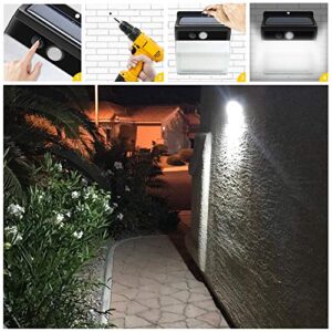 Solar Wall Lights Outdoor, 136 LED Motion Sensor Security Light, Waterproof Backyard Light for Front Door, Garden Driveway Porch Walkway Pool Patio Deck, Yard, Garage (2 Pack)