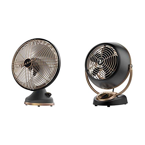 Vornado Silver Swan Alchemy Oscillating Vintage Fan, Gunmetal & VFAN Petite Alchemy Vintage Fan, Gunmetal (CR1-0279-102)