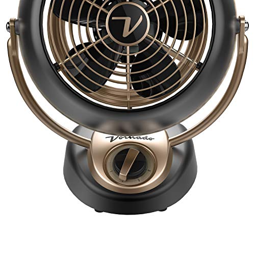 Vornado Silver Swan Alchemy Oscillating Vintage Fan, Gunmetal & VFAN Petite Alchemy Vintage Fan, Gunmetal (CR1-0279-102)