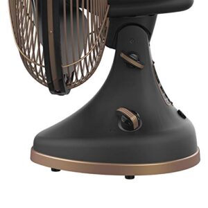 Vornado Silver Swan Alchemy Oscillating Vintage Fan, Gunmetal & VFAN Petite Alchemy Vintage Fan, Gunmetal (CR1-0279-102)